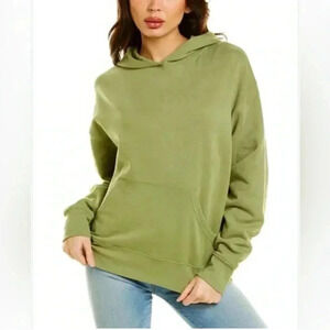 We wore  what green oversized Long sleeve casual hoodie L